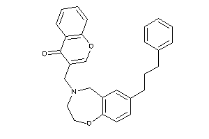 3-[[7-(3-phenylpropyl)-3,5-dihydro-2H-1,4-benzoxazepin-4-yl]methyl]chromone