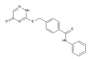 4-[[(5-keto-2H-1,2,4-triazin-3-yl)thio]methyl]-N-phenyl-benzamide