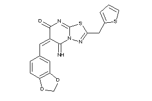 5-imino-6-piperonylidene-2-(2-thenyl)-[1,3,4]thiadiazolo[3,2-a]pyrimidin-7-one