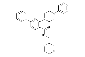 N-(1,4-dioxan-2-ylmethyl)-6-phenyl-2-(4-phenylpiperazino)nicotinamide