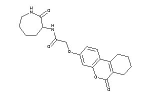 Image of N-(2-ketoazepan-3-yl)-2-[(6-keto-7,8,9,10-tetrahydrobenzo[c]isochromen-3-yl)oxy]acetamide