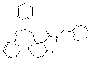 Image of 9-keto-6-phenyl-N-(2-pyridylmethyl)-6,7-dihydropyrido[2,1-d][1,5]benzothiazepine-8-carboxamide