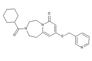 Image of 3-(cyclohexanecarbonyl)-9-(3-pyridylmethoxy)-1,2,4,5-tetrahydropyrido[2,1-g][1,4]diazepin-7-one