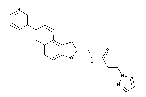 Image of 3-pyrazol-1-yl-N-[[7-(3-pyridyl)-1,2-dihydrobenzo[e]benzofuran-2-yl]methyl]propionamide