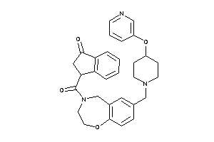 3-[7-[[4-(3-pyridyloxy)piperidino]methyl]-3,5-dihydro-2H-1,4-benzoxazepine-4-carbonyl]indan-1-one