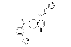 N-(2-furfuryl)-7-keto-3-(3-pyrazol-1-ylbenzoyl)-1,2,4,5-tetrahydropyrido[2,1-g][1,4]diazepine-10-carboxamide