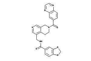 N-[[7-(quinoxaline-6-carbonyl)-6,8-dihydro-5H-2,7-naphthyridin-4-yl]methyl]-piperonylamide