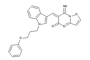 Image of 7-imino-6-[[1-(3-phenoxypropyl)indol-3-yl]methylene]isoxazolo[2,3-a]pyrimidin-5-one