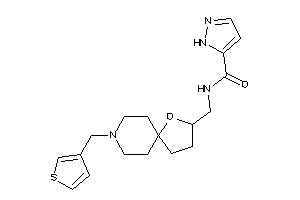 Image of N-[[8-(3-thenyl)-4-oxa-8-azaspiro[4.5]decan-3-yl]methyl]-1H-pyrazole-5-carboxamide
