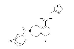 Image of 3-(adamantane-1-carbonyl)-N-(furazan-3-ylmethyl)-7-keto-1,2,4,5-tetrahydropyrido[2,1-g][1,4]diazepine-10-carboxamide