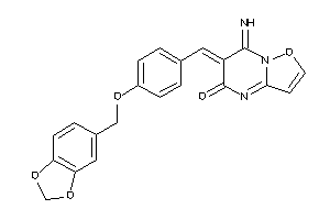 Image of 7-imino-6-(4-piperonyloxybenzylidene)isoxazolo[2,3-a]pyrimidin-5-one