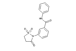 N-phenyl-3-(1,1,3-triketo-1,2-thiazolidin-2-yl)benzamide