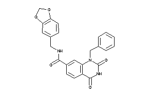 1-benzyl-2,4-diketo-N-piperonyl-quinazoline-7-carboxamide