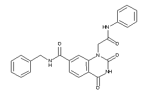 1-(2-anilino-2-keto-ethyl)-N-benzyl-2,4-diketo-quinazoline-7-carboxamide