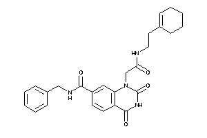 N-benzyl-1-[2-(2-cyclohexen-1-ylethylamino)-2-keto-ethyl]-2,4-diketo-quinazoline-7-carboxamide