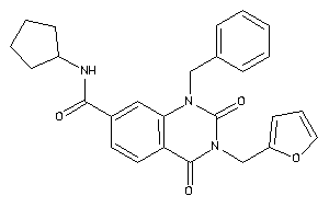 1-benzyl-N-cyclopentyl-3-(2-furfuryl)-2,4-diketo-quinazoline-7-carboxamide