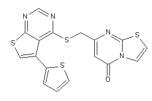 Image of 7-[[[5-(2-thienyl)thieno[2,3-d]pyrimidin-4-yl]thio]methyl]thiazolo[3,2-a]pyrimidin-5-one