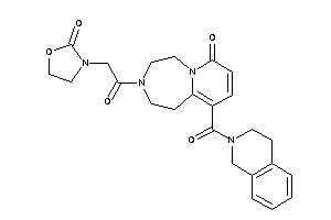 Image of 3-[2-[10-(3,4-dihydro-1H-isoquinoline-2-carbonyl)-7-keto-1,2,4,5-tetrahydropyrido[2,1-g][1,4]diazepin-3-yl]-2-keto-ethyl]oxazolidin-2-one