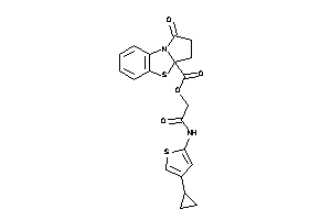 Image of 1-keto-2,3-dihydropyrrolo[2,1-b][1,3]benzothiazole-3a-carboxylic Acid [2-[(4-cyclopropyl-2-thienyl)amino]-2-keto-ethyl] Ester