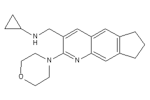 Cyclopropyl-[(2-morpholino-7,8-dihydro-6H-cyclopenta[g]quinolin-3-yl)methyl]amine