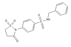 N-benzyl-4-(1,1,3-triketo-1,2-thiazolidin-2-yl)benzenesulfonamide