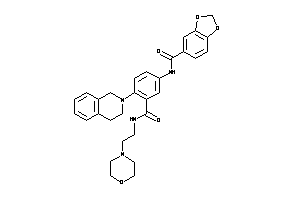 N-[4-(3,4-dihydro-1H-isoquinolin-2-yl)-3-(2-morpholinoethylcarbamoyl)phenyl]-piperonylamide