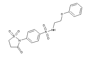 N-(2-phenoxyethyl)-4-(1,1,3-triketo-1,2-thiazolidin-2-yl)benzenesulfonamide