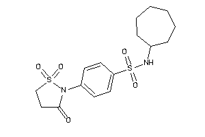 N-cycloheptyl-4-(1,1,3-triketo-1,2-thiazolidin-2-yl)benzenesulfonamide