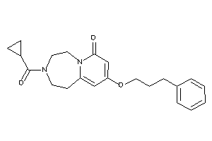 Image of 3-(cyclopropanecarbonyl)-9-(3-phenylpropoxy)-1,2,4,5-tetrahydropyrido[2,1-g][1,4]diazepin-7-one