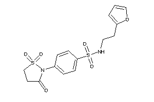 N-[2-(2-furyl)ethyl]-4-(1,1,3-triketo-1,2-thiazolidin-2-yl)benzenesulfonamide
