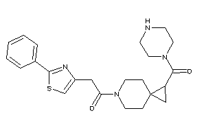 2-(2-phenylthiazol-4-yl)-1-[1-(piperazine-1-carbonyl)-6-azaspiro[2.5]octan-6-yl]ethanone