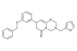 Image of 8-(3-benzoxyphenyl)-3-(2-furfuryl)-2,4,7,8-tetrahydropyrido[2,1-b][1,3,5]thiadiazin-6-one