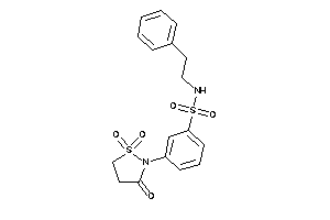 N-phenethyl-3-(1,1,3-triketo-1,2-thiazolidin-2-yl)benzenesulfonamide