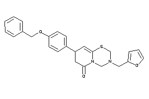 Image of 8-(4-benzoxyphenyl)-3-(2-furfuryl)-2,4,7,8-tetrahydropyrido[2,1-b][1,3,5]thiadiazin-6-one