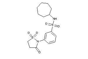 N-cycloheptyl-3-(1,1,3-triketo-1,2-thiazolidin-2-yl)benzenesulfonamide