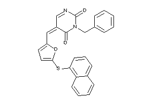 Image of 3-benzyl-5-[[5-(1-naphthylthio)-2-furyl]methylene]pyrimidine-2,4-quinone
