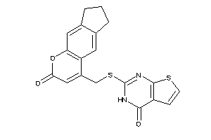 2-[(2-keto-7,8-dihydro-6H-cyclopenta[g]chromen-4-yl)methylthio]-3H-thieno[2,3-d]pyrimidin-4-one
