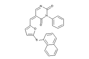 5-[[5-(1-naphthylthio)-2-furyl]methylene]-3-phenyl-pyrimidine-2,4-quinone