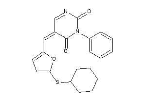 Image of 5-[[5-(cyclohexylthio)-2-furyl]methylene]-3-phenyl-pyrimidine-2,4-quinone