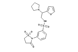 N-[2-(2-furyl)-2-pyrrolidino-ethyl]-3-(1,1,3-triketo-1,2-thiazolidin-2-yl)benzenesulfonamide