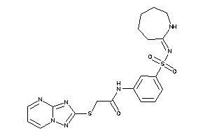 N-[3-(azepan-2-ylideneamino)sulfonylphenyl]-2-([1,2,4]triazolo[1,5-a]pyrimidin-2-ylthio)acetamide