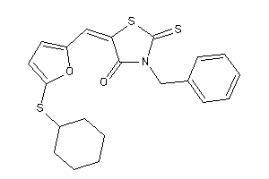 3-benzyl-5-[[5-(cyclohexylthio)-2-furyl]methylene]-2-thioxo-thiazolidin-4-one