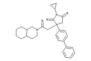 3-[2-(3,4,4a,5,6,7,8,8a-octahydro-1H-isoquinolin-2-yl)-2-keto-ethyl]-1-cyclopropyl-3-(4-phenylphenyl)pyrrolidine-2,5-quinone