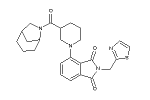 4-[3-(6-azabicyclo[3.2.1]octane-6-carbonyl)piperidino]-2-(thiazol-2-ylmethyl)isoindoline-1,3-quinone