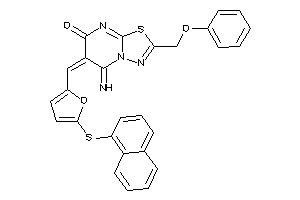 5-imino-6-[[5-(1-naphthylthio)-2-furyl]methylene]-2-(phenoxymethyl)-[1,3,4]thiadiazolo[3,2-a]pyrimidin-7-one