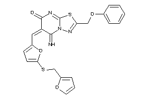 6-[[5-(2-furfurylthio)-2-furyl]methylene]-5-imino-2-(phenoxymethyl)-[1,3,4]thiadiazolo[3,2-a]pyrimidin-7-one