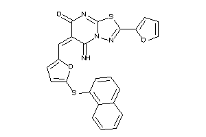 2-(2-furyl)-5-imino-6-[[5-(1-naphthylthio)-2-furyl]methylene]-[1,3,4]thiadiazolo[3,2-a]pyrimidin-7-one