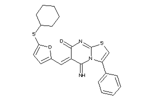 6-[[5-(cyclohexylthio)-2-furyl]methylene]-5-imino-3-phenyl-thiazolo[3,2-a]pyrimidin-7-one