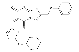 6-[[5-(cyclohexylthio)-2-furyl]methylene]-5-imino-2-(phenoxymethyl)-[1,3,4]thiadiazolo[3,2-a]pyrimidin-7-one