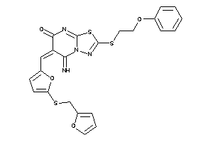 6-[[5-(2-furfurylthio)-2-furyl]methylene]-5-imino-2-(2-phenoxyethylthio)-[1,3,4]thiadiazolo[3,2-a]pyrimidin-7-one